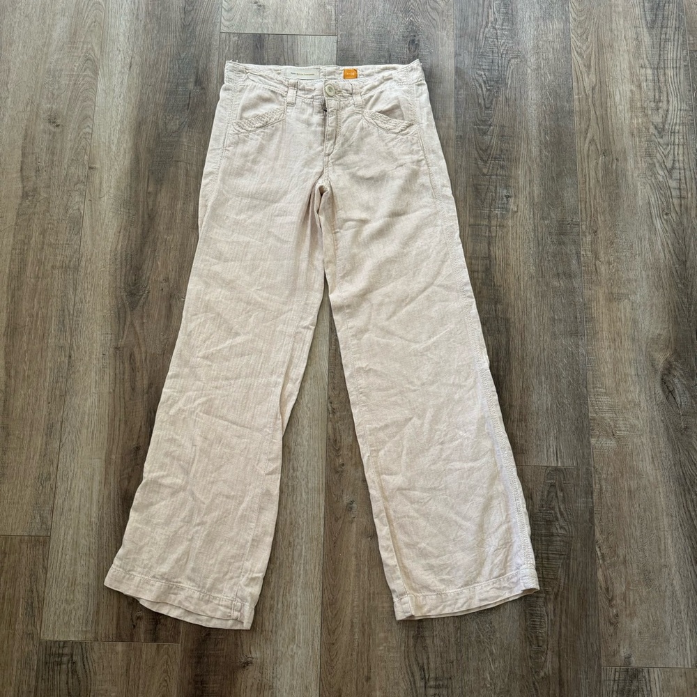 Anthropologie Pilcro and the Letterpress Linen and Cotton Pants Size 6